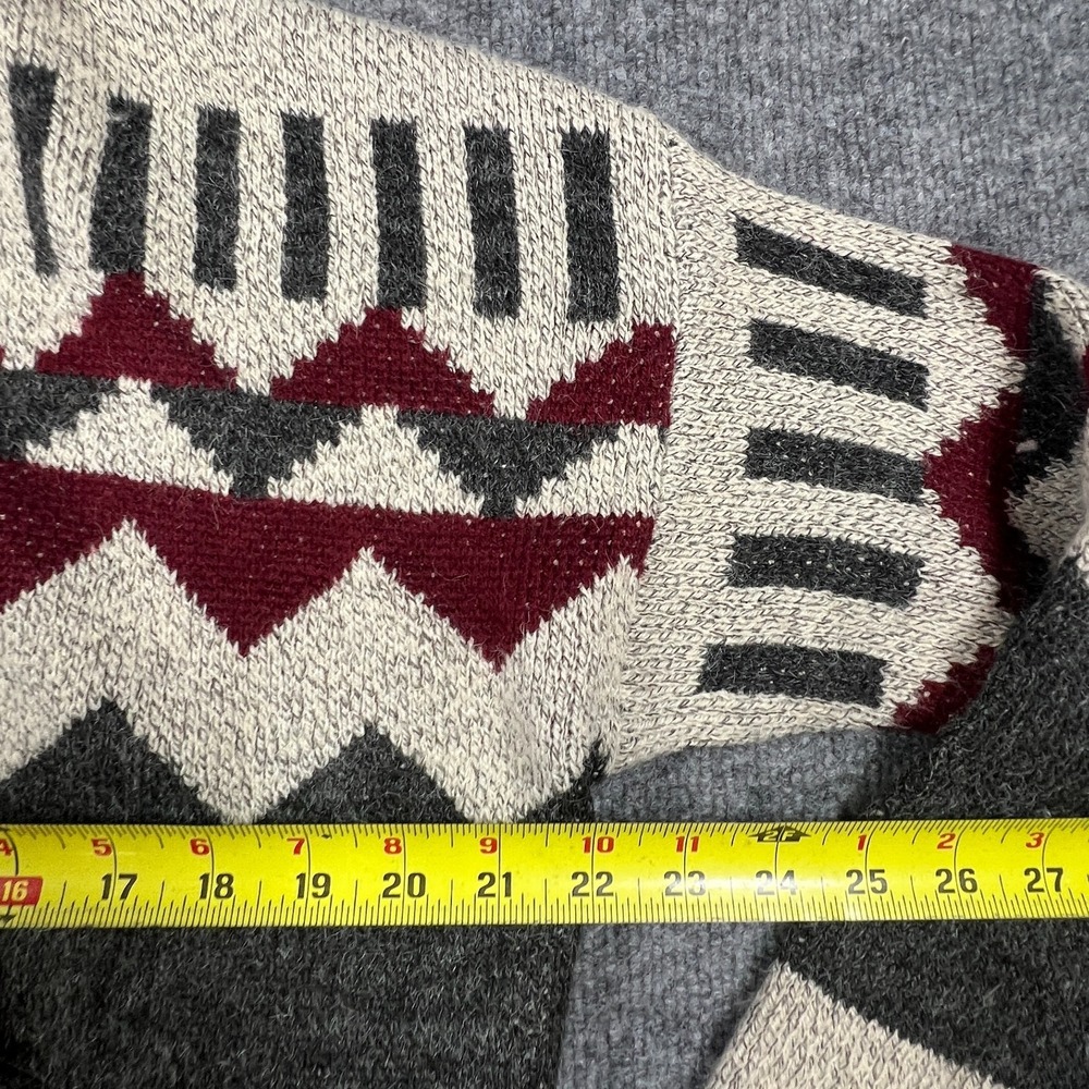 Debut Open Front Cardigan Sweater Women Medium Multicolor Aztec Boho Long Sleeve - Picture 10 of 11